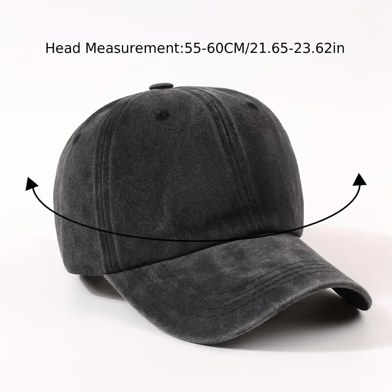 Washed Baseball Cap, Classic Adjustable Casual Hat, Ideal for Halloween Christmas Party, Holiday Gift for Men Women Daily Outdoor Wear