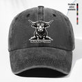 Unisex Small Cow HIGHLAND CHARM Animal Print Washed Vintage Baseball Cap Fashion Men Women Sun Hat Adjustable Size Trucker Hat Suitable for All Seasons Daily Wear