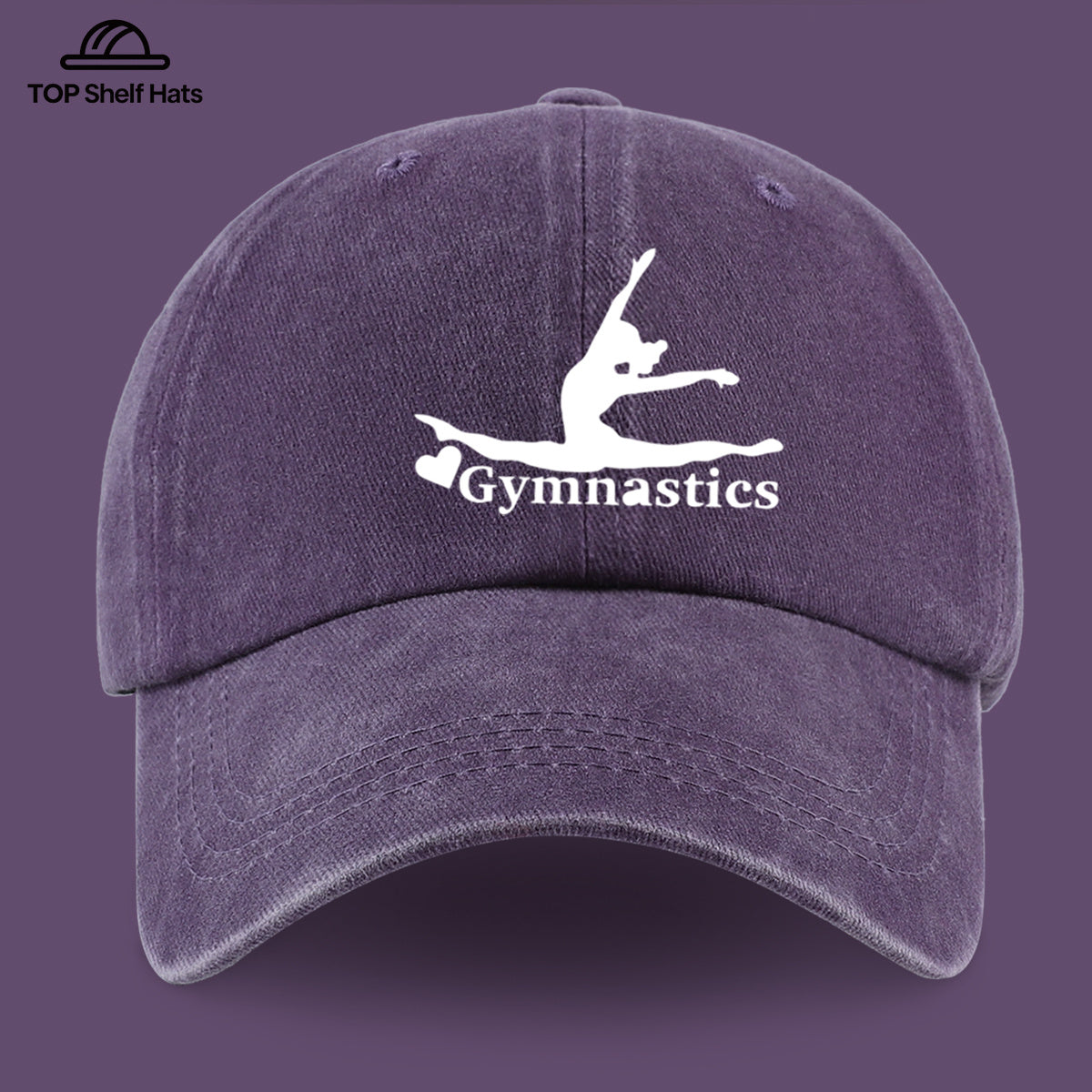 1pc "Gymnastics" Printed Baseball Cap with Gymnastics Pattern Design, Lightweight, Comfortable, and Breathable. Adjustable Size, Perfect Valentine's Day Gift for Partners. Casual Wear Accessory for Men and Women, Ideal for Outdoor Activities. Sun Hat