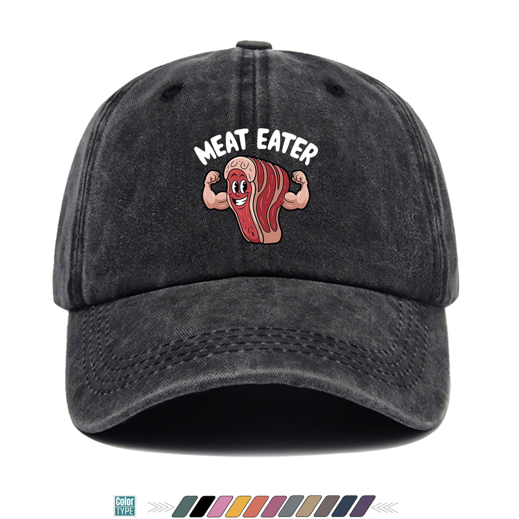 1pc 1pcs Muscle Steak Print Baseball Cap Suitable for Men & Women, Adjustable Duckbill Hat with Steak, Food-Themed Gift for BBQ Parties, Picnic, Outdoor, Casual Wear, Sports Hat for Foodie Friends, Birthday Present