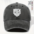 Unisex ROCK AND Printed Washed Vintage Baseball Cap Fashion Men Women Outdoor Hat Adjustable Circumference Trucker Hat Suitable for All Seasons Daily Wear