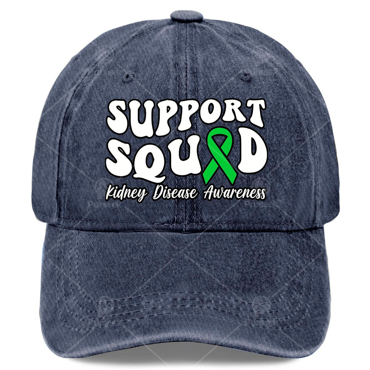 Unisex Baseball with a Green Ribbon for Kidney Disease Awareness Support