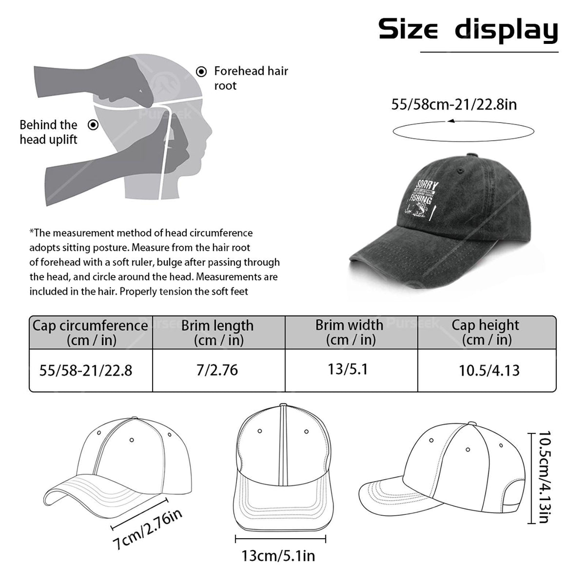 Sorry I Wasnt Listening I Was Thinking About Fishing Baseball Hat Unisex
