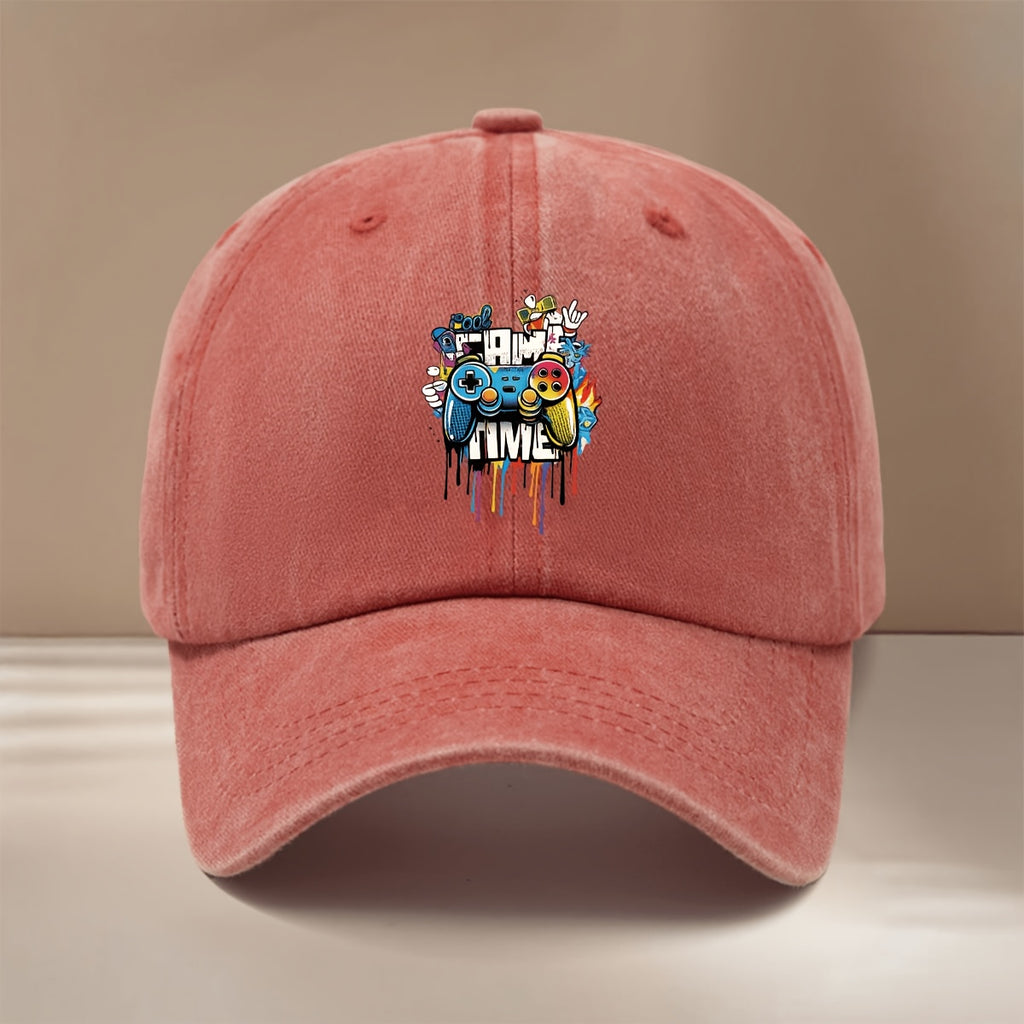 This Is a Comfortable And Stylish Baseball Cap Featuring a GAME TIME Design. It Has an Adjustable Size And Is Suitable for Both Men And Women. The Easy And Unique Duckbill Cap Is Perfect for Outdoor Sports, Gatherings, And Camping
