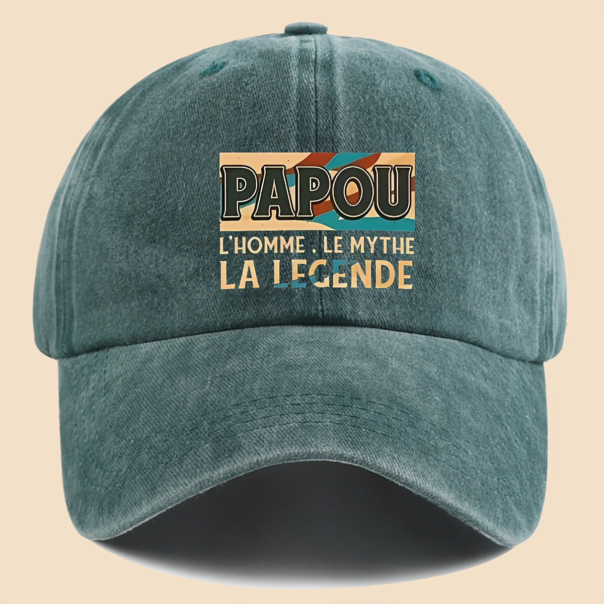 1pc PAPOU Vintage Trucker Hat - Adjustable Unisex Baseball Cap with Papa Print, Soft Lightweight Breathable Suitable for Outdoor Fishing, Hiking, Hunting, Casual Wear, Suitable for Dad, Mom, Youth, for Sports Gifts for Men & Women