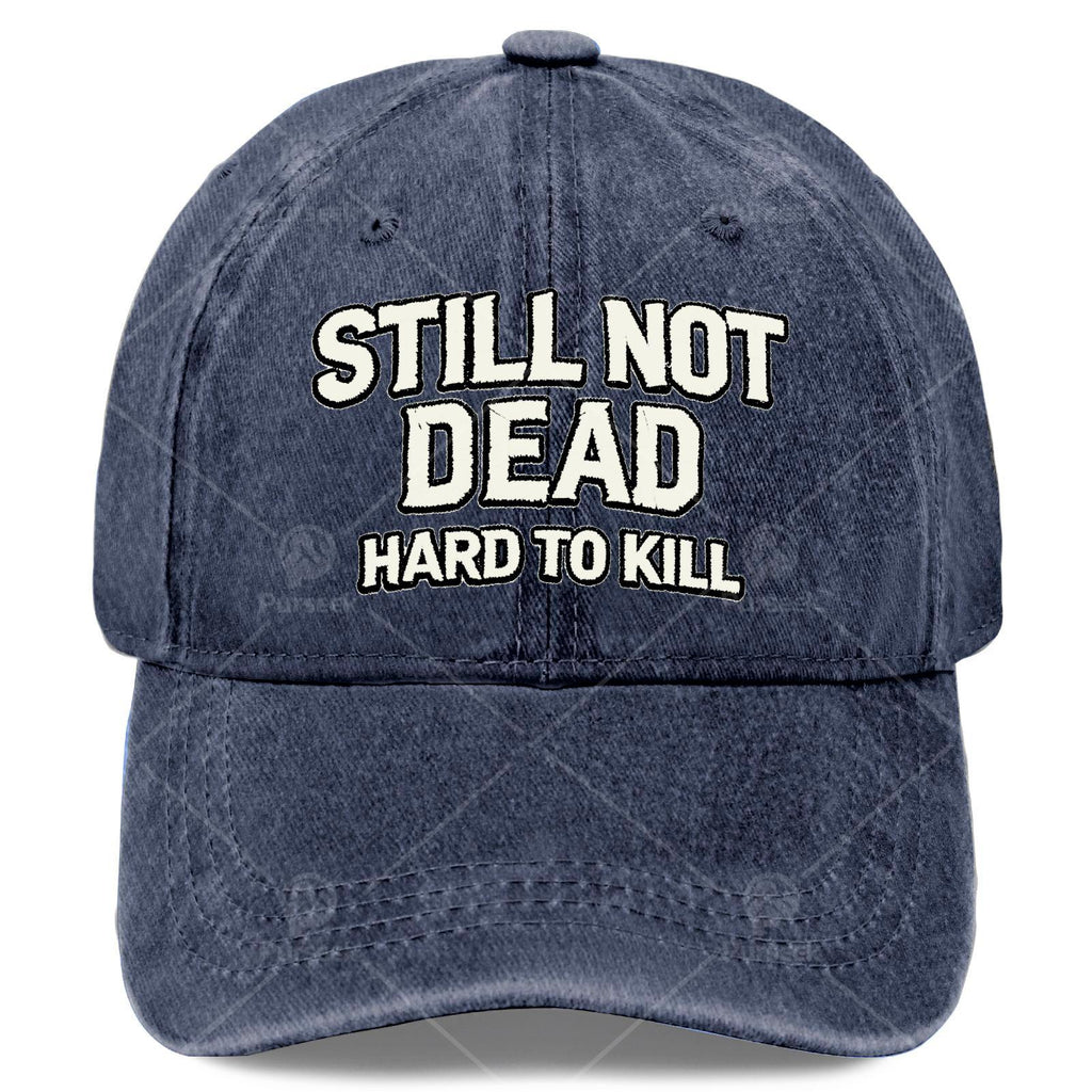 Still Not Dead Retro Baseball Cap for & - Vintage Washed Distressed Unisex Hat with Full-Body Iconic Print, Suitable for Christmas, Games, 4th of Events - Lightweight Round Cap
