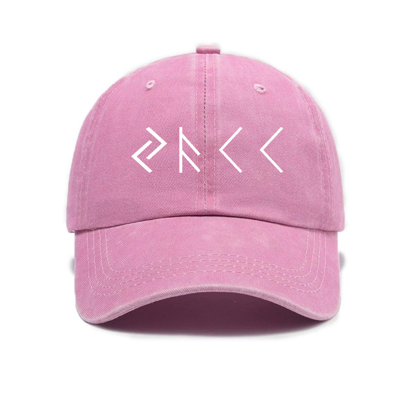 1 Washed Distressed Printed Baseball Cap for Adults, 1pc Pack, Trendy Vintage Letter Print Washed Distressed Baseball Cap for Men and Women, Versatile Outdoor Soft Top Hat