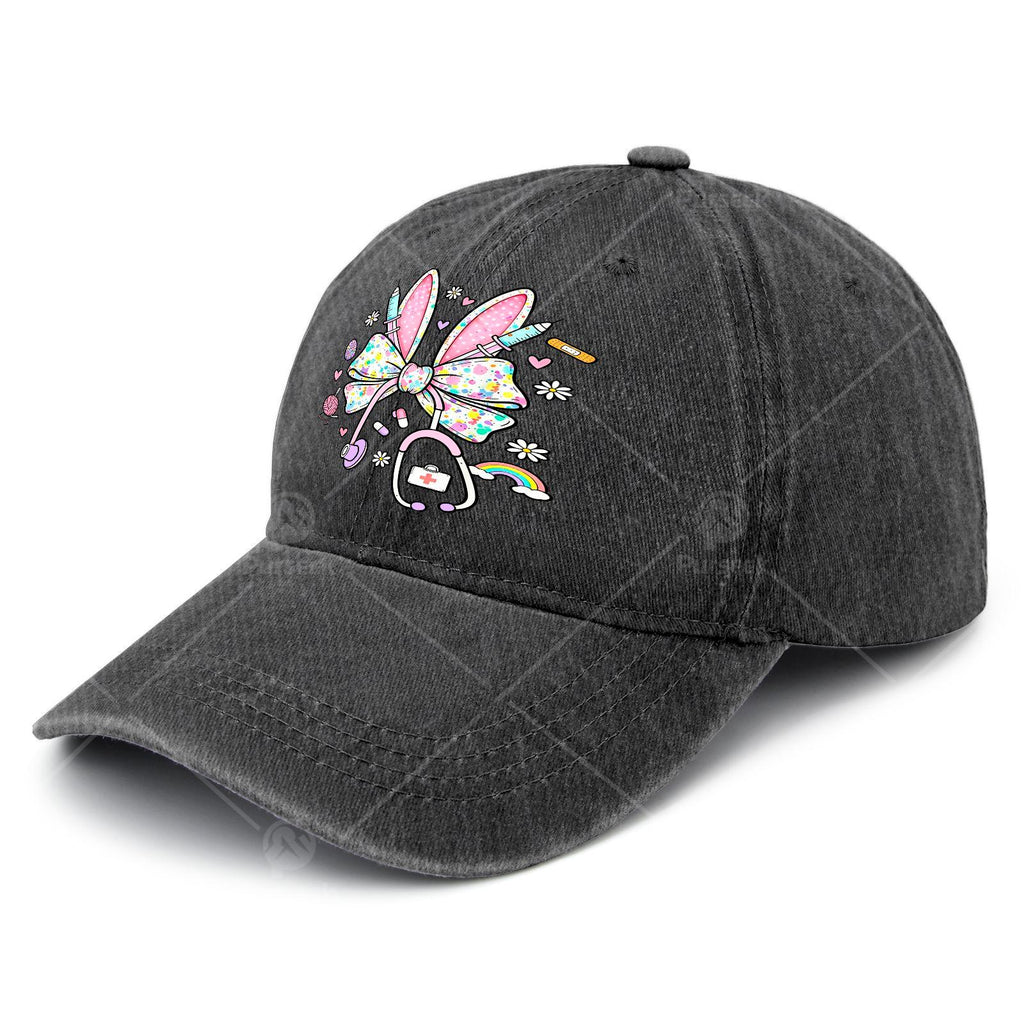 Nurse Stethoscope Baseball Cap - Retro Printed Full Body Iconic Symbol, Suitable for Christmas, Games, Nurse Uniforms, Unisex, Hand Wash Or Dry Clean