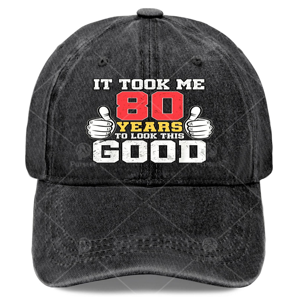 I Spent 80 Years Achieving This Look - Humorous Unisex Baseball for 80Th Birthday