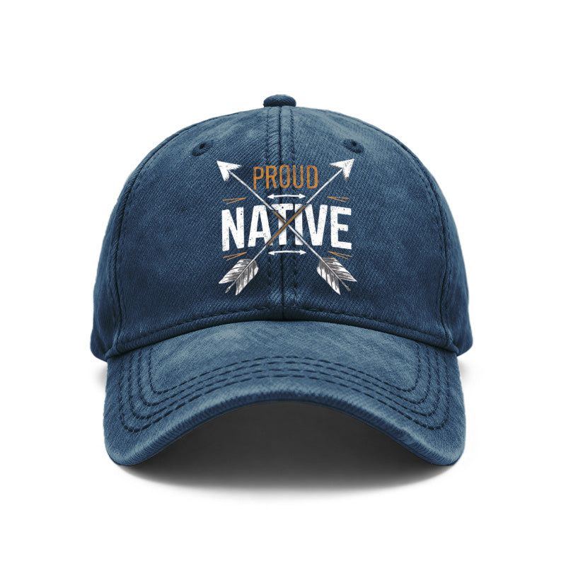 1pc Vintage Native American Indian Arrow Print Baseball - Adjustable Unisex Hat with Proud Native Design, Casual & Outdoor Wear for Men & Women, Arrowhead Graphic Suitable for, Gifts