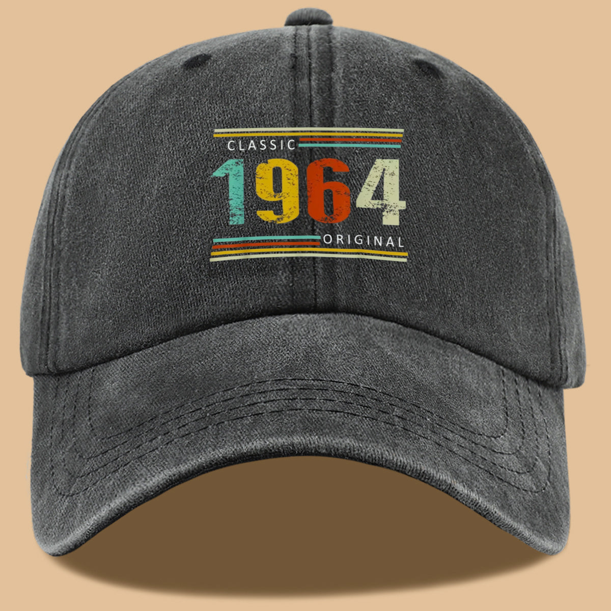 1pc 1964 Original Vintage Print Baseball Cap Suitable for Men & Women, Adjustable Duckbill Hat with Retro, Unisex Outdoor Sun Hat for Sports, Travel, Parties, Camping - Nostalgic, Holidays, Streetwear Fashion