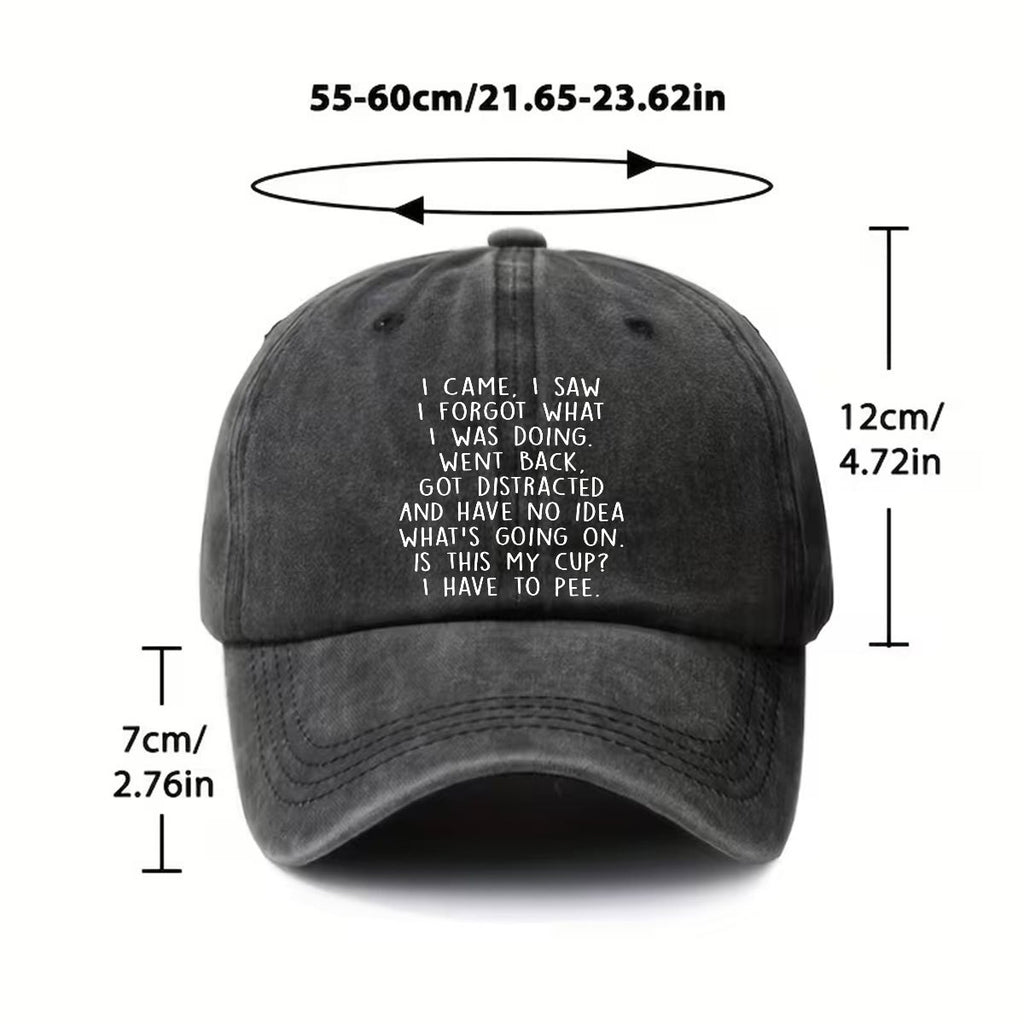 I'M Here, I See That I Have Anxiety, So I Left. Vintage Washed 6-Color Baseball Cap Lightweight Outdoor Hat Unisex