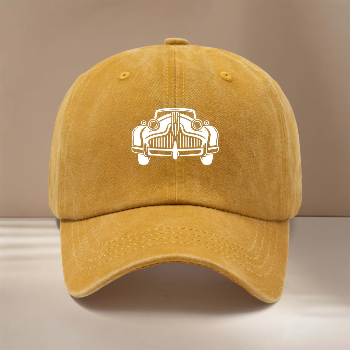 A Stylish Baseball Cap Featuring a Vintage Car Design, Suitable for Both Men And Women. This Comfortable And Lightweight Curved-Brim Hat Is Perfect for Gatherings And Camping