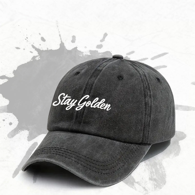 1P 1pc, "Stay Golden" Adjustable Baseball Cap, Lightweight Printed Women's Hat, "Printed Trend" Men's Fashion Cap, an Ideal Gift for Weddings, Parties, and Birthdays.