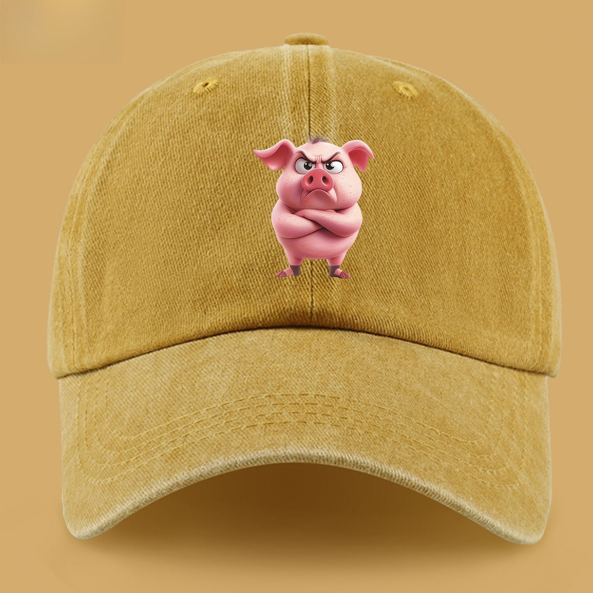 1pc 1pcs Pink Pig Print Baseball Cap for &, Adjustable Lightweight Breathable Unisex Hat Suitable for Outdoor, Beach, Casual Wear, Valentine's Gift for,, - Pig-Themed with Pig