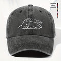 A Unisex Vintage Baseball Cap with Cat Print, Suitable for Outdoor. It Features Adjustable Size, Perfect for Daily Wear, All Seasons