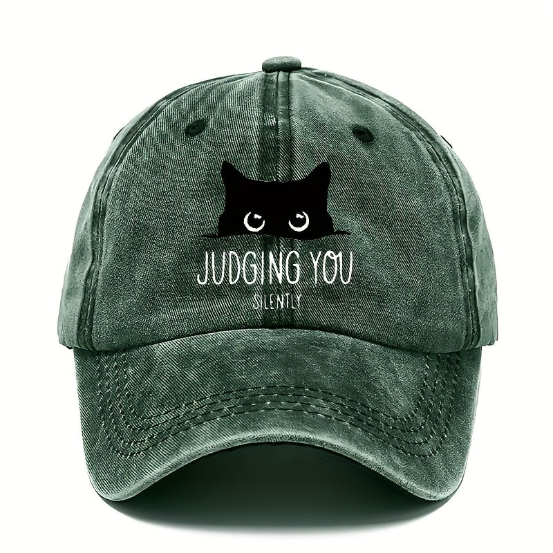 Unisex Vintage Baseball Cap- Adjustable Snap Design, Lightweight and Soft Hat Suitable for Men and Women, Black Vintage Casual Outdoor Sun Hat, Non-Elastic Fit for Daily and Formal Occasions, Suitable for All Seasons, Breathable Material, Essential