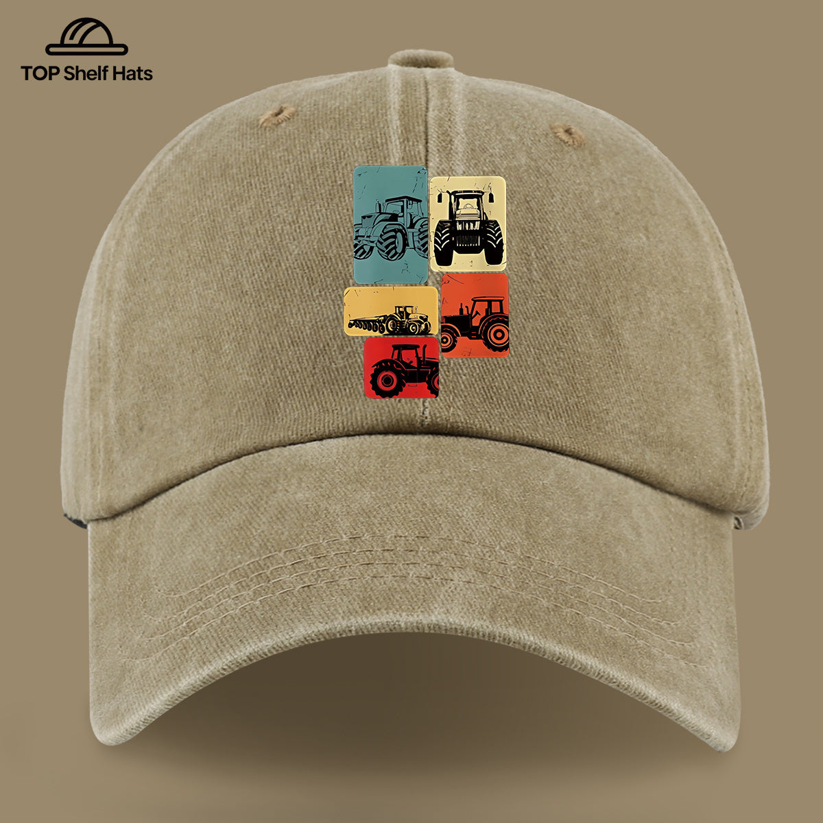 1pc 1pcs Vintage Tractor Print Baseball Cap - Adjustable Unisex & Suitable for Outdoor Sports, Fishing, Beach Vacations - Lightweight Breathable Retro Tractor Hat for Men & Women, Ideal, Easter, Daily Wear