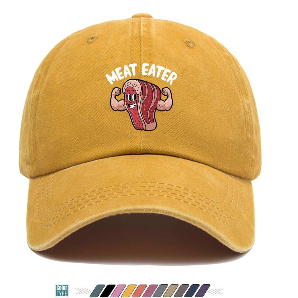 1pc 1pcs Muscle Steak Print Baseball Cap Suitable for Men & Women, Adjustable Duckbill Hat with Steak, Food-Themed Gift for BBQ Parties, Picnic, Outdoor, Casual Wear, Sports Hat for Foodie Friends, Birthday Present