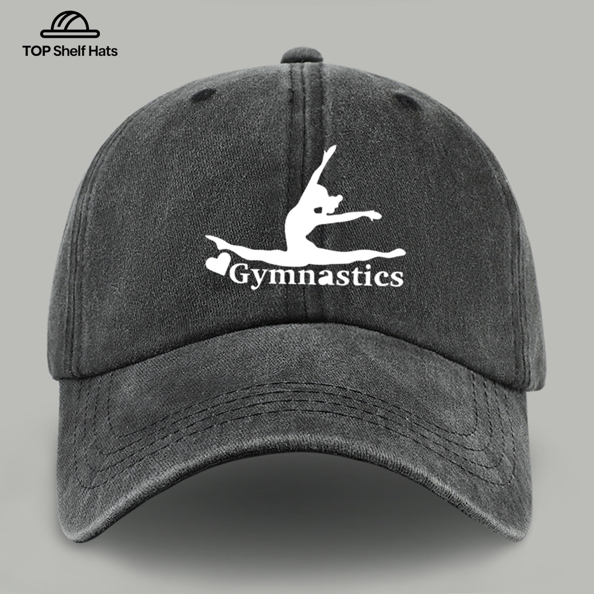 1pc "Gymnastics" Printed Baseball Cap with Gymnastics Pattern Design, Lightweight, Comfortable, and Breathable. Adjustable Size, Perfect Valentine's Day Gift for Partners. Casual Wear Accessory for Men and Women, Ideal for Outdoor Activities. Sun Hat