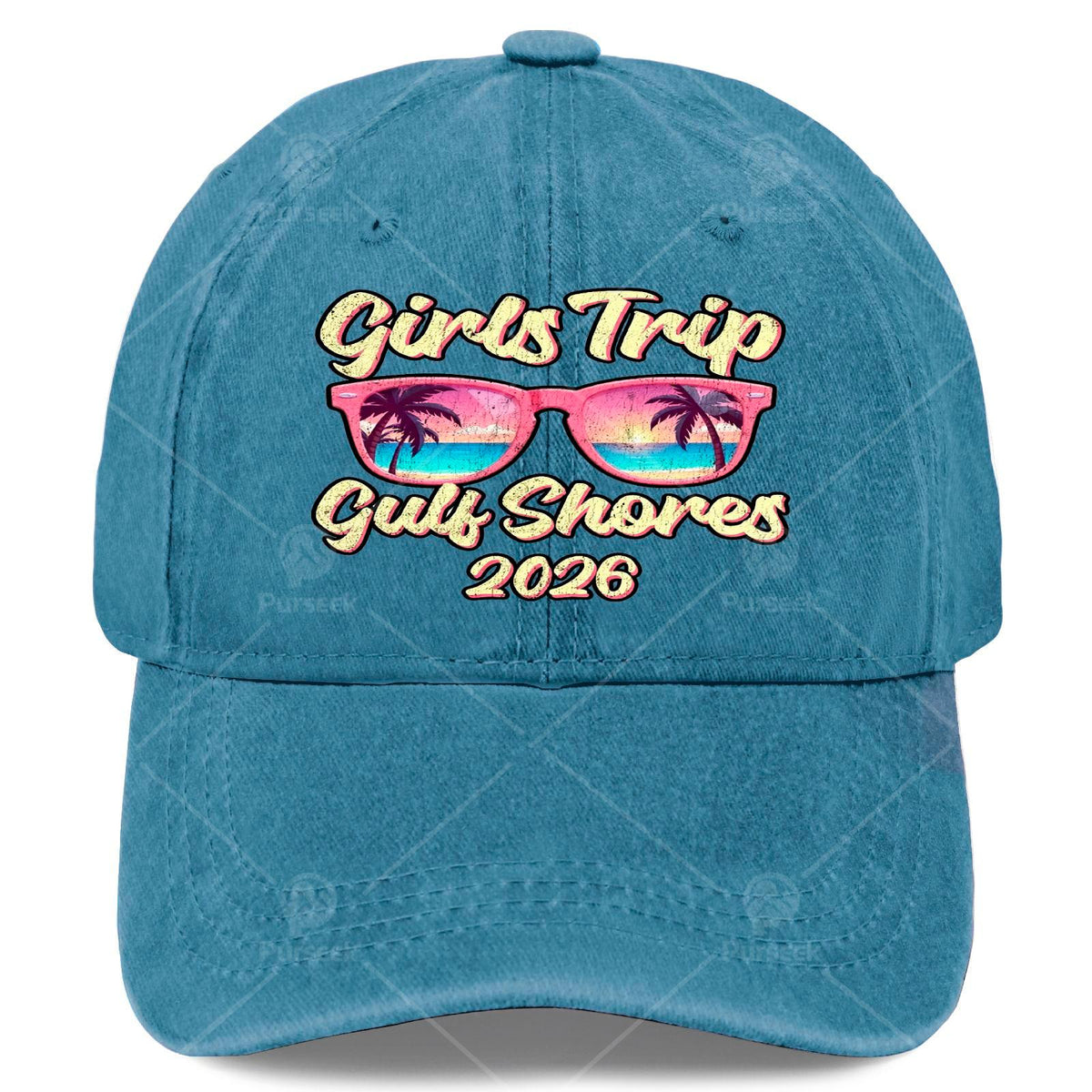 Beach Glasses Weekend Girls Trip 2026 Gulfs Shores Baseball Hat Unisex