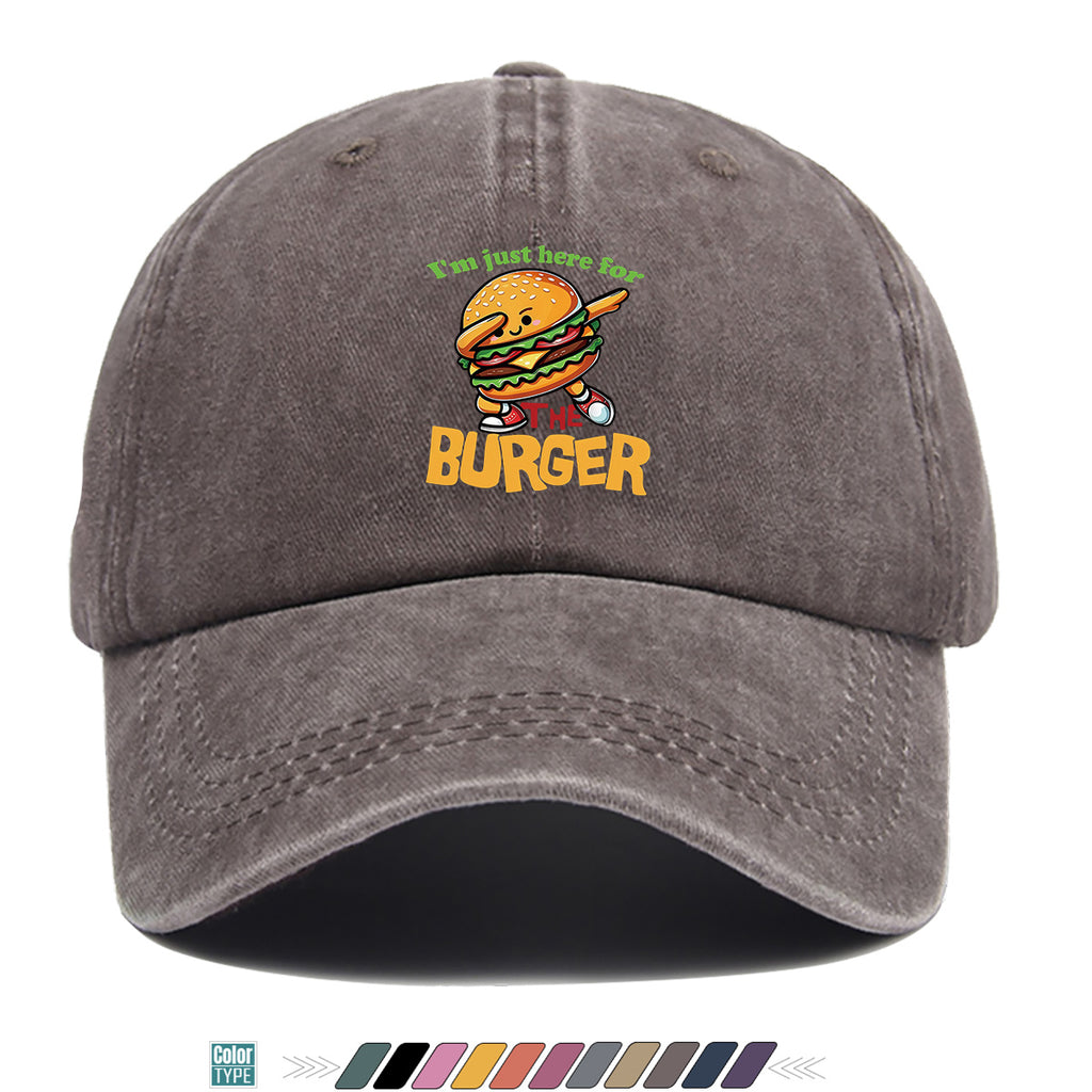 1pc 1pcs Hamburger Print Baseball Cap & Duckbill Hat Suitable for Outdoor Picnics, Travel, Parties, Daily Wear - Adjustable Unisex Breathable Sun Hat with Burger, Fun Gift for Men & Women, Creative Birthday Present for Hamburger Lovers