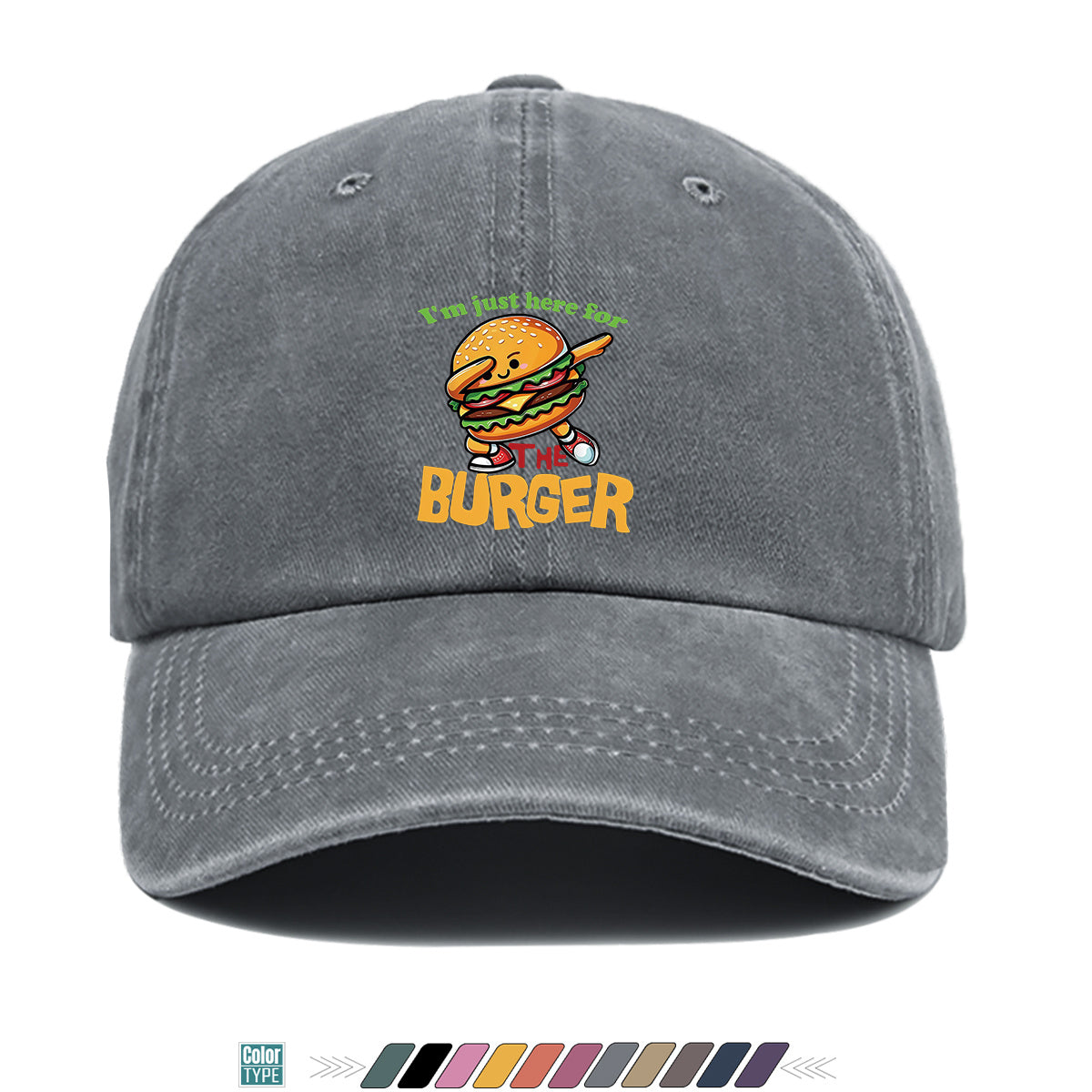 1pc 1pcs Hamburger Print Baseball Cap & Duckbill Hat Suitable for Outdoor Picnics, Travel, Parties, Daily Wear - Adjustable Unisex Breathable Sun Hat with Burger, Fun Gift for Men & Women, Creative Birthday Present for Hamburger Lovers