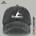1pc "Gymnastics" Printed Baseball Cap with Gymnastics Pattern Design, Lightweight, Comfortable, and Breathable. Adjustable Size, Perfect Valentine's Day Gift for Partners. Casual Wear Accessory for Men and Women, Ideal for Outdoor Activities. Sun Hat