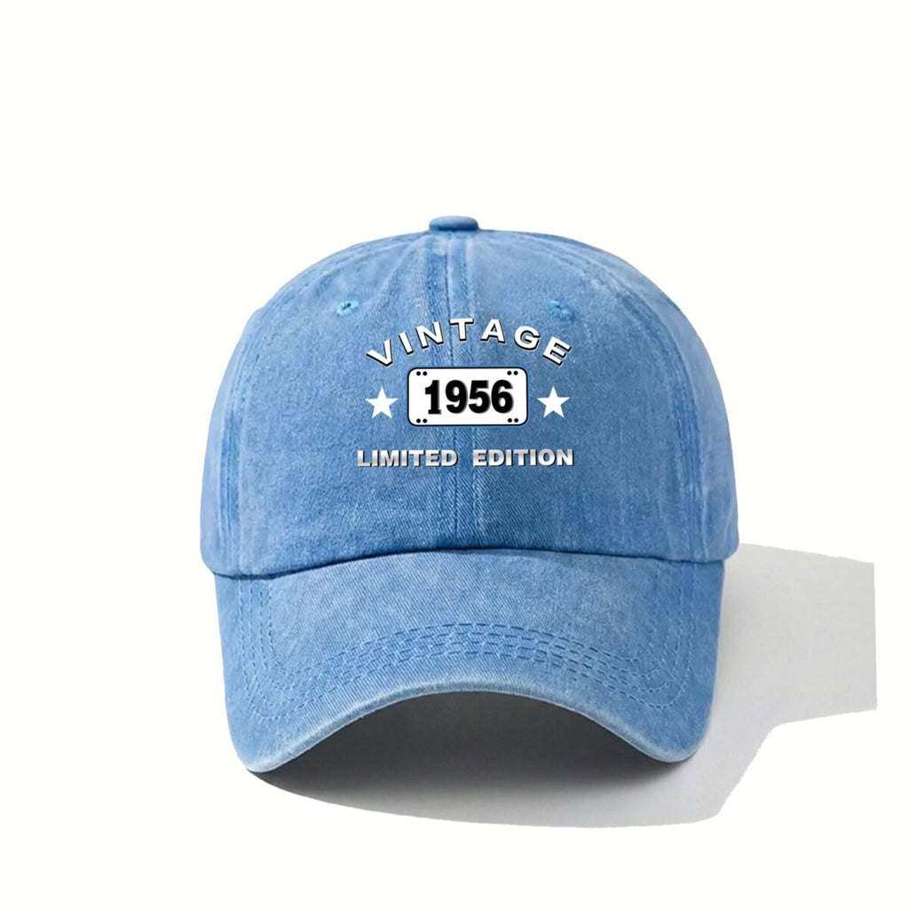 Vintage 1956 Lid Edition Design, Celebrating an Aesthetic And Its Timeless Appeal. American Retro Washed Distressed Printed Baseball Cap for Men And Women, Spring And Autumn Outdoor Sun Hat, Personalized Trendy Hip-Hop Duckbill Cap