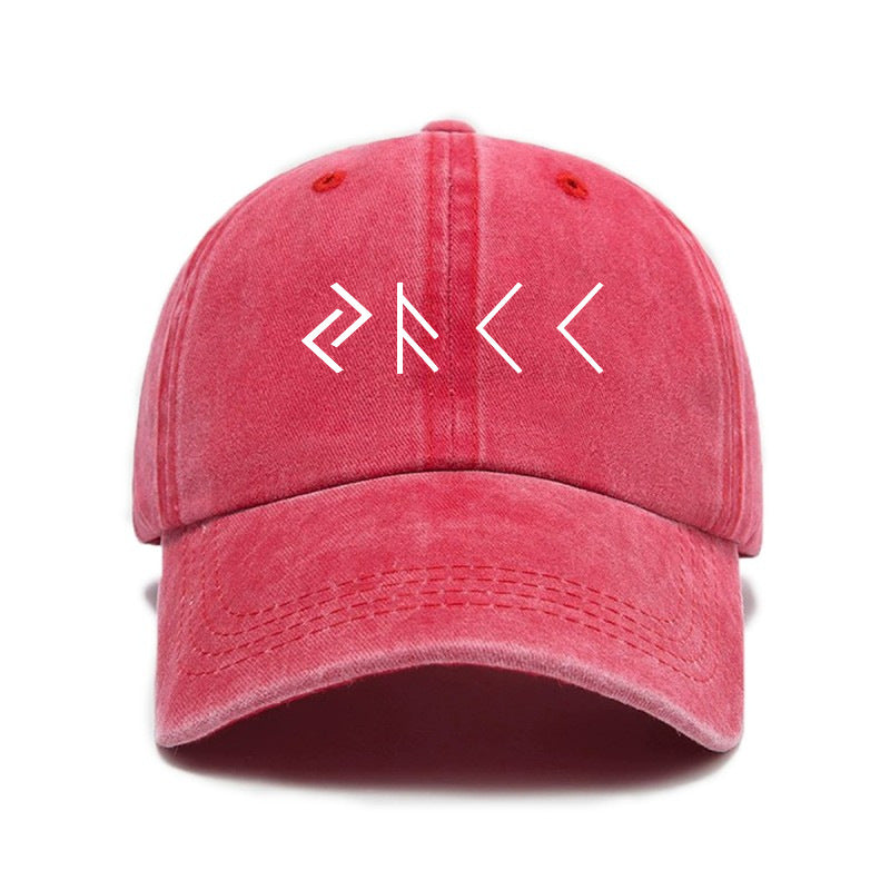 1 Washed Distressed Printed Baseball Cap for Adults, 1pc Pack, Trendy Vintage Letter Print Washed Distressed Baseball Cap for Men and Women, Versatile Outdoor Soft Top Hat
