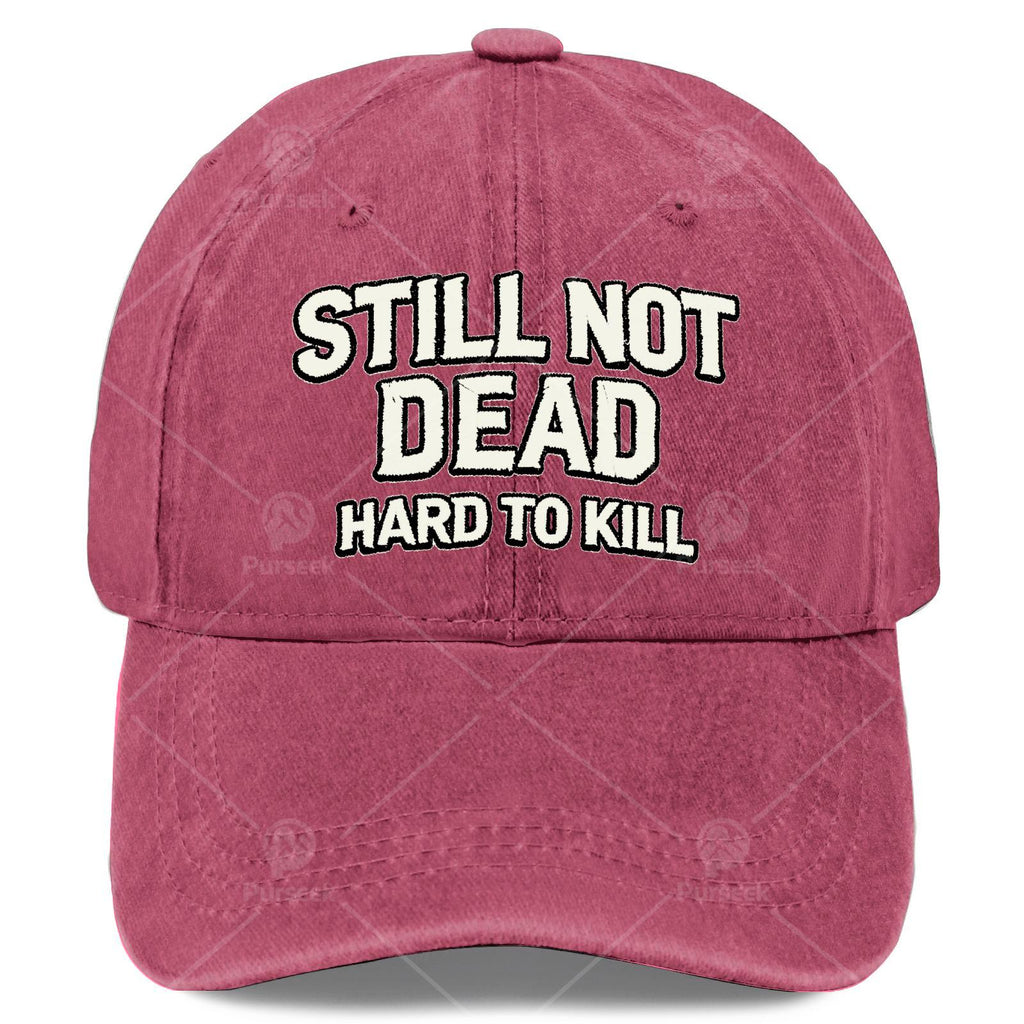 Still Not Dead Retro Baseball Cap for & - Vintage Washed Distressed Unisex Hat with Full-Body Iconic Print, Suitable for Christmas, Games, 4th of Events - Lightweight Round Cap