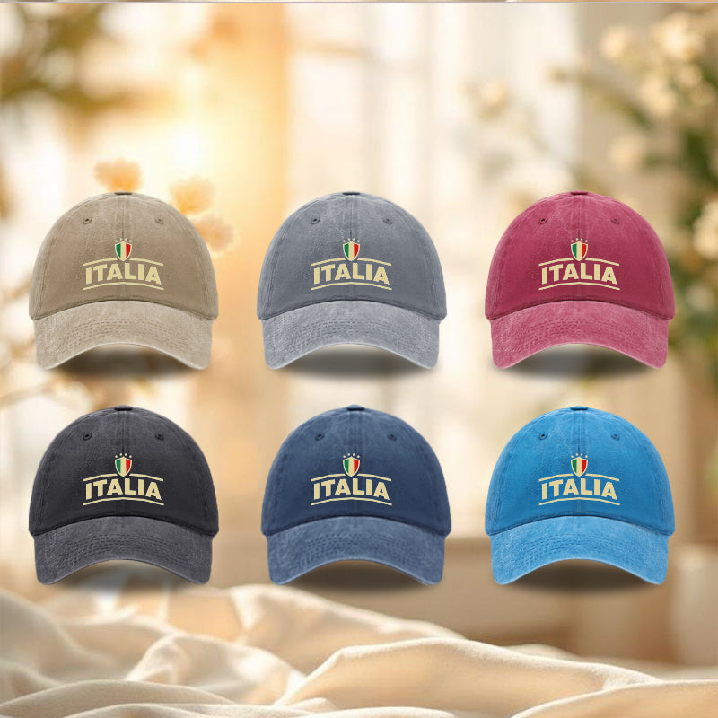 1pc Italian Flag Baseball Cap with Italia Print & Italian National Colors - Adjustable Unisex Hat Suitable for Outdoor, Travel, Sports Events, Italian Culture Gifts for Adults, Italy-Themed Apparel for Men and Women