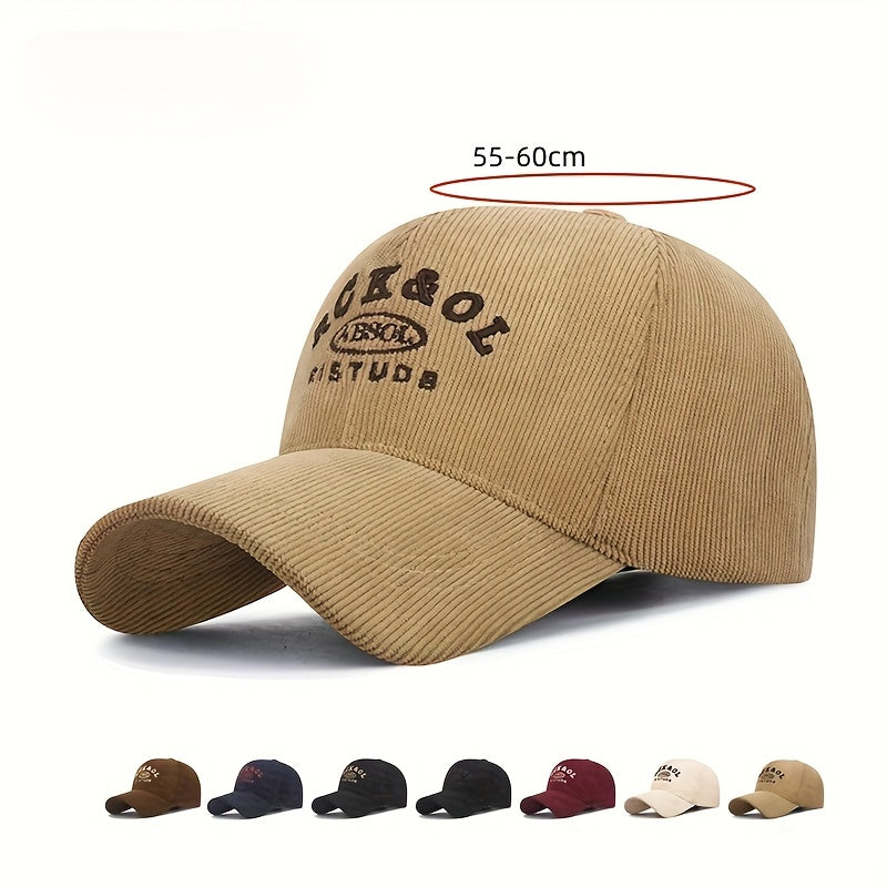 New Corduroy Hats for Autumn And Winter, Thickened And Warm, Suitable for Both Men And Women, Designed to Make The Face Look Smaller