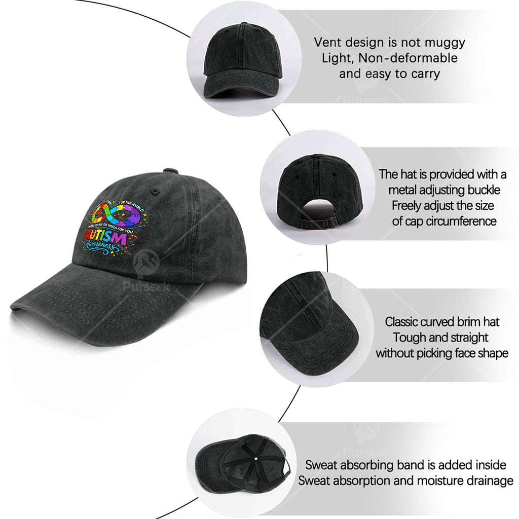 Autisms Awareness Infinitys Symbols Puzzle Neurodiversity Baseball Hat Unisex