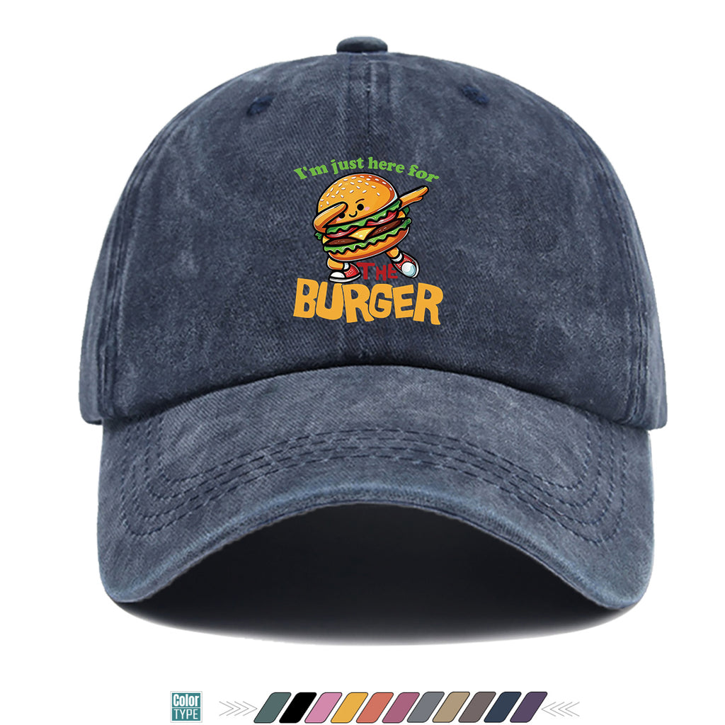 1pc 1pcs Hamburger Print Baseball Cap & Duckbill Hat Suitable for Outdoor Picnics, Travel, Parties, Daily Wear - Adjustable Unisex Breathable Sun Hat with Burger, Fun Gift for Men & Women, Creative Birthday Present for Hamburger Lovers