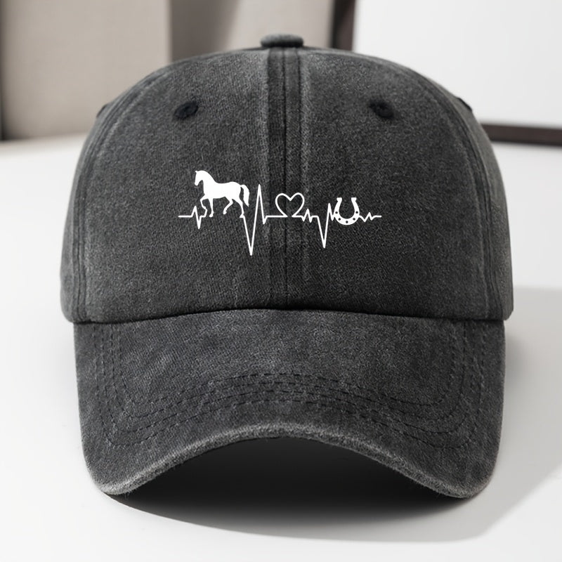 Men's & Women's Adjustable Vintage Washed Trucker Hat - Curved Brim Snapback Cap with Buckle Closure, Machine Washable Outdoor Hip-Hop Cap Suitable for Running, Casual Wear, Gym, - Unisex Washed Cap for Trucker Style