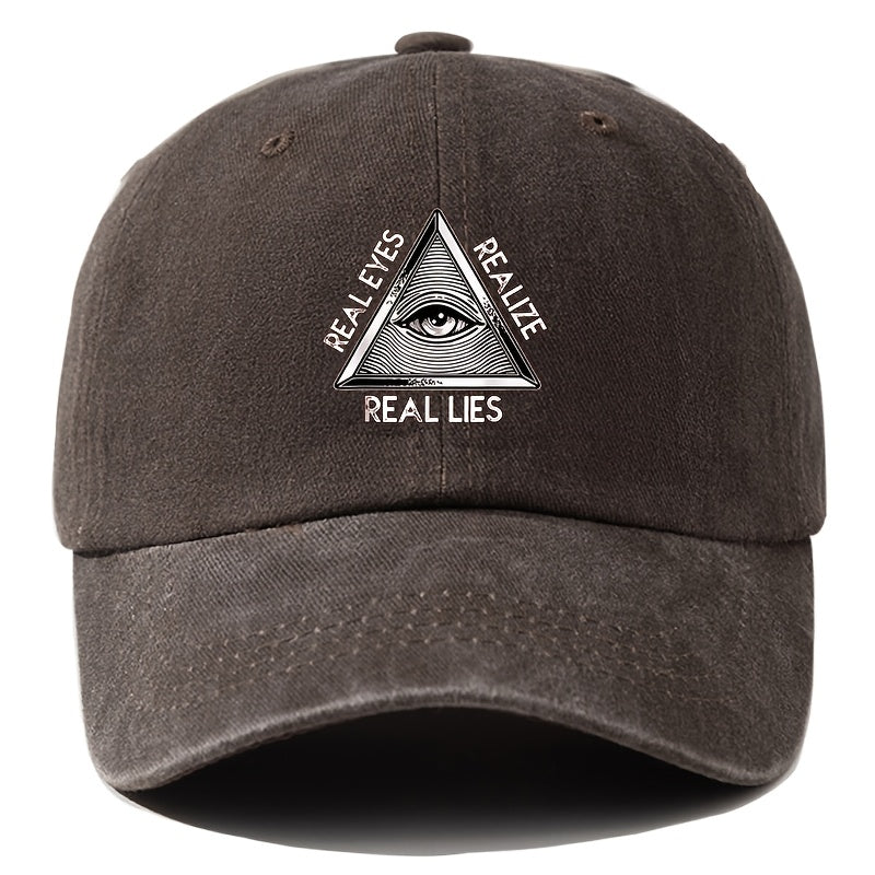 A Men'S Baseball Cap with Cartoon Print, Adjustable, Fashionable And Versatile, Suitable for Outdoor Camping, Hiking, Fishing