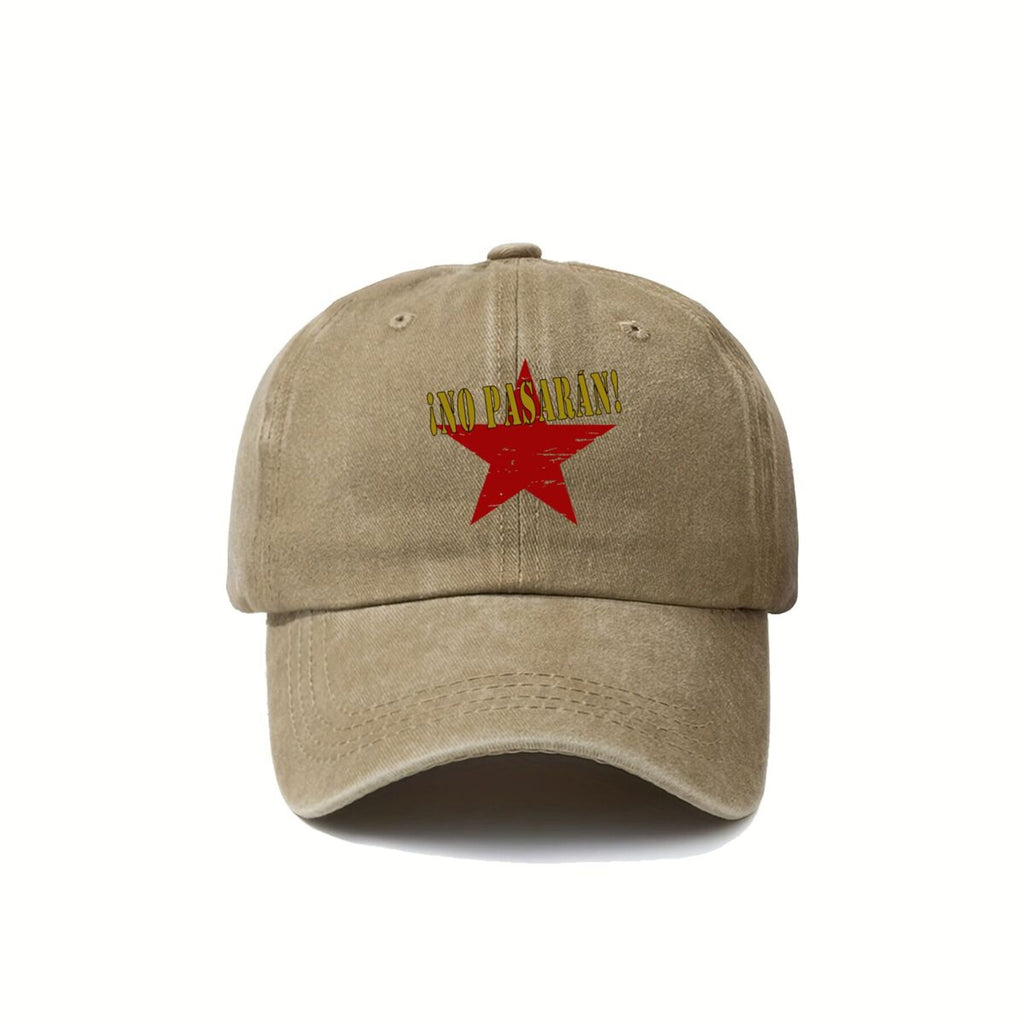No Pass Political Themed Resistance Art 2026 New Vintage Duckbill Cap Washed Baseball Cap Men'S Printed Outdoor Fashion Hat Unisex