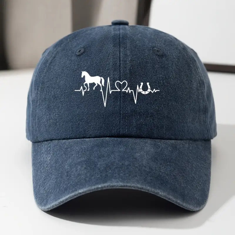 Men's & Women's Adjustable Vintage Washed Trucker Hat - Curved Brim Snapback Cap with Buckle Closure, Machine Washable Outdoor Hip-Hop Cap Suitable for Running, Casual Wear, Gym, - Unisex Washed Cap for Trucker Style