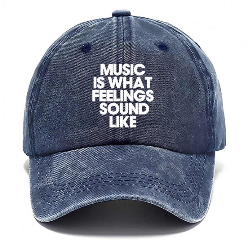 1 Music Print Cap, Women's Outdoor Style Hat, Men's Beach Hat, Washed Baseball Cap, Breathable Washed Cap, Adjustable DAD Cap, Suitable for Outdoor Activities and Parties, for Personal Use or as a Birthday Gift