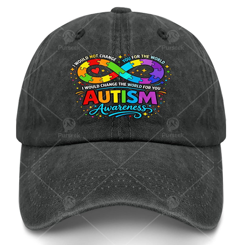 Autisms Awareness Infinitys Symbols Puzzle Neurodiversity Baseball Hat Unisex