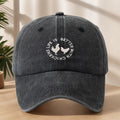 Rooster Hen Embroidery High Quality Baseball Cap Lightweight Soft Comfortable Sweat-Absorbing Breathable Dad Hat Classic Washed Retro Hat Outdoor Casual Sports Vacation Camping Shopping Sunshade Hat Individual Street Rock Rap Hip-Hop Hat