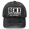 Unisex Stylish Washed Baseball with Plenty of Memories from Gen X, But No Proof
