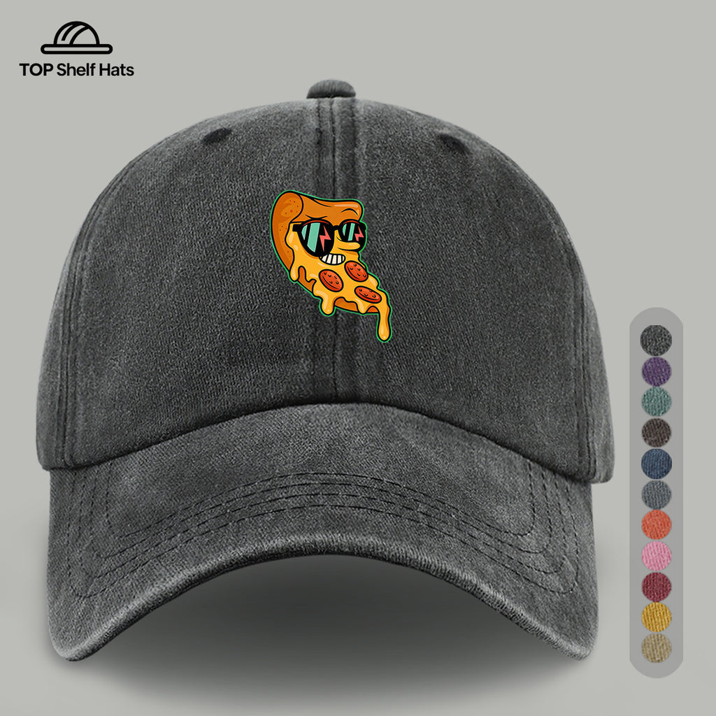 1pc Funny Pizza Slice Print Baseball Cap - Adjustable Vintage PAPA Trucker Dad Hat Suitable for &, Lightweight Breathable for Outdoor, Beach, Skateboarding, Casual Wear - Pizza-Themed, Parties, Daily Fashion Accessory