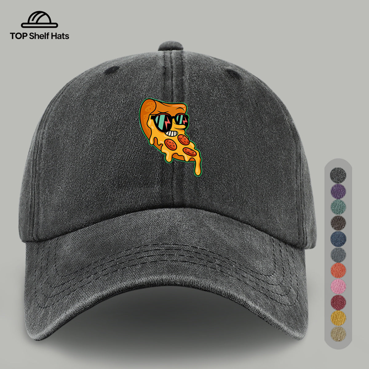 1pc Funny Pizza Slice Print Baseball Cap - Adjustable Vintage PAPA Trucker Dad Hat Suitable for &, Lightweight Breathable for Outdoor, Beach, Skateboarding, Casual Wear - Pizza-Themed, Parties, Daily Fashion Accessory