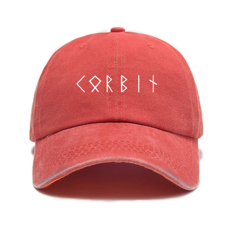 Washed Distressed Printed Baseball Cap Adult Easy Trendy Distressed Letter Style Printed Washed Soft Top Sun Hat Unisex Versatile Hat