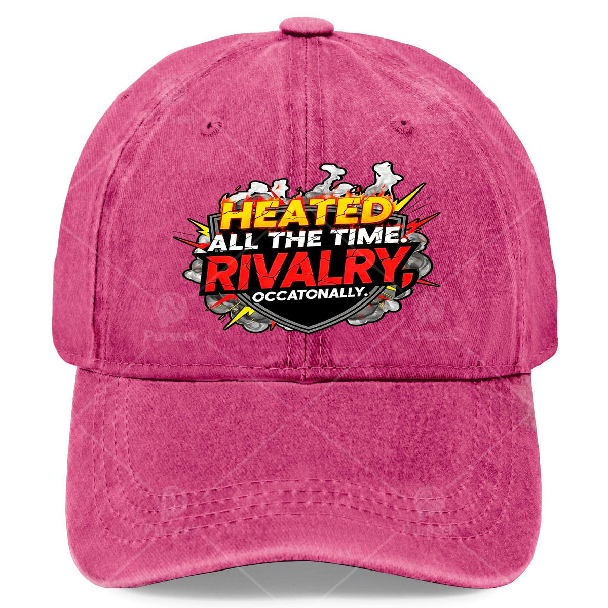 Funny Heated All The Time Rivalry Occasionally Quote Baseball Hat Unisex