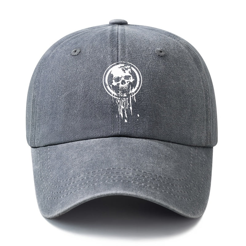 A Stylish And Versatile Unisex Printed Baseball Cap with a Round Design, Featuring a Classic Retro Washed Look. This Lightweight Outdoor Cap Is Perfect for Truck Drivers And Suitable for Casual Occasions Like Outdoor Vacations, Camping
