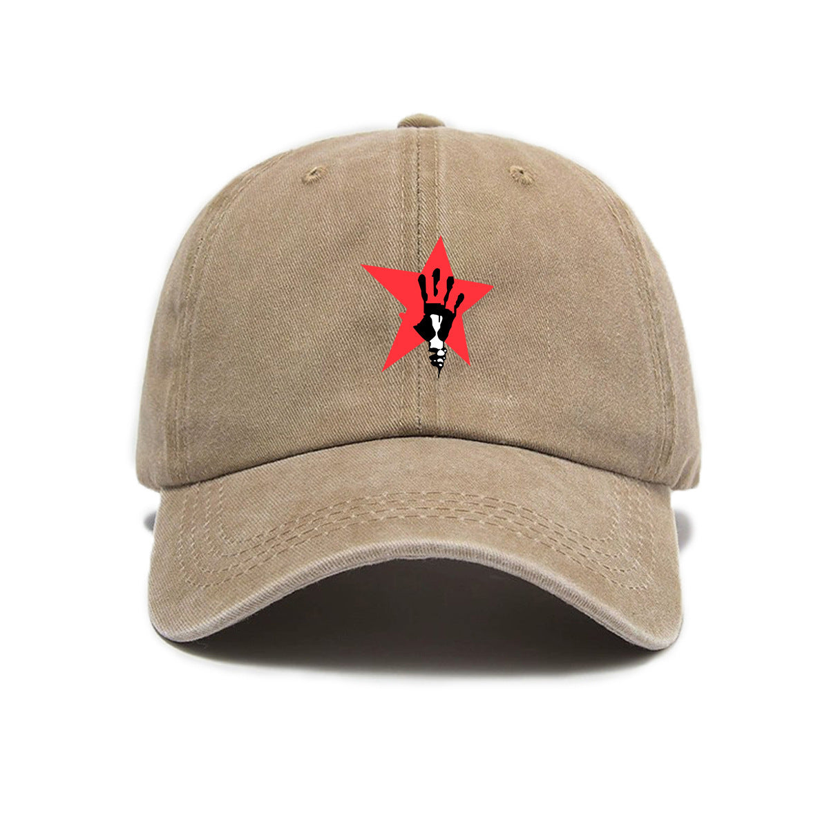 1 Washed Distressed Printed Baseball Cap, Adult Simple and Stylish Printed Washed Distressed Soft Top Sun Baseball Cap, Unisex Versatile Baseball Cap