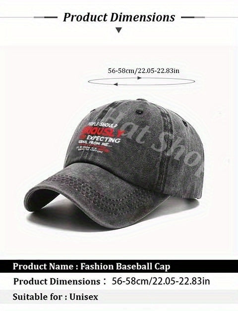 Casual Baseball Cap with Fun Text Patterns, Perfect for Everyday Outings, Suitable for Both Men And Women, Ideal for Outdoor Sports